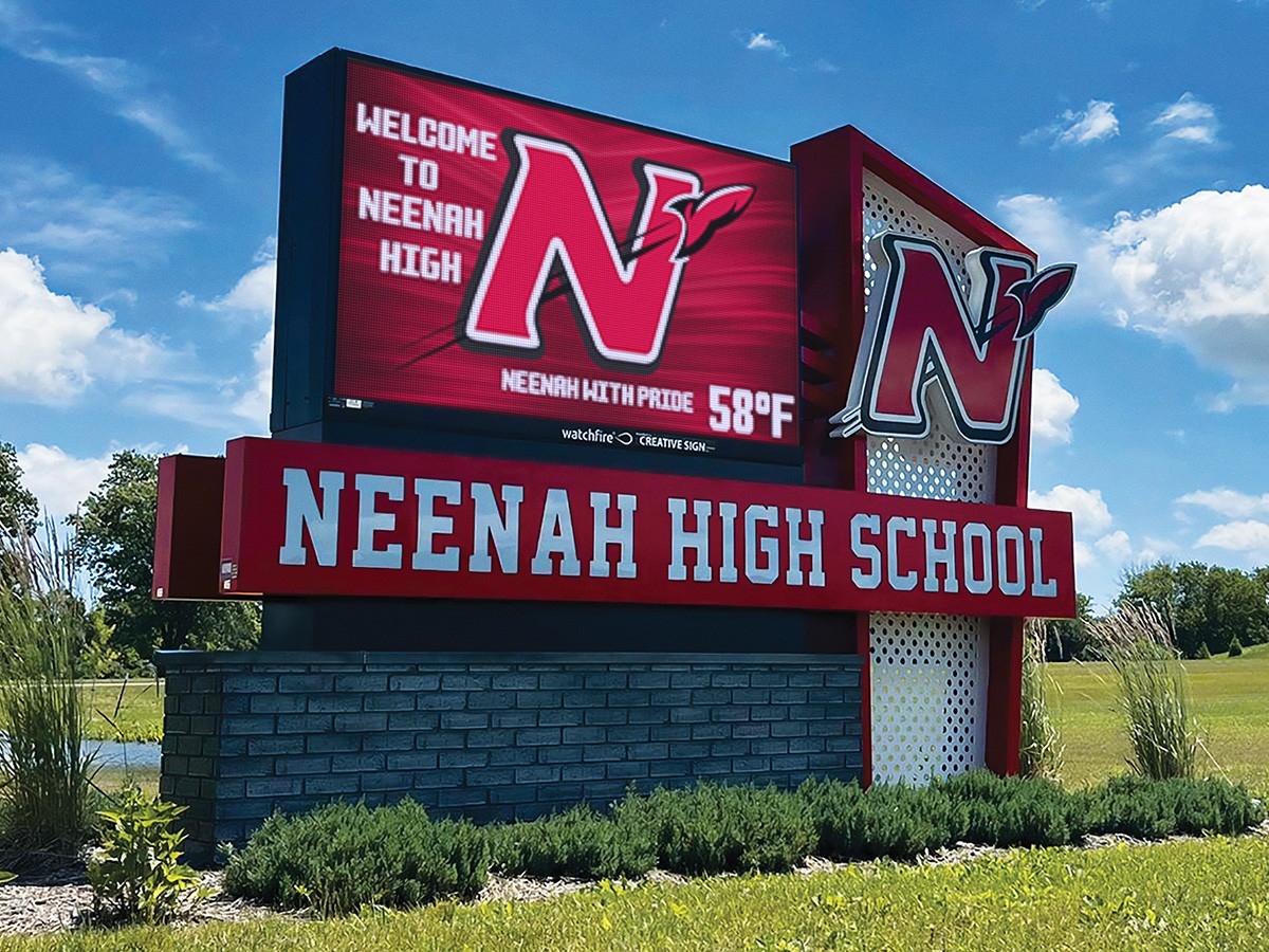 Neenah High School; 10mm, 4'5" x 7'3", Neenah, WI